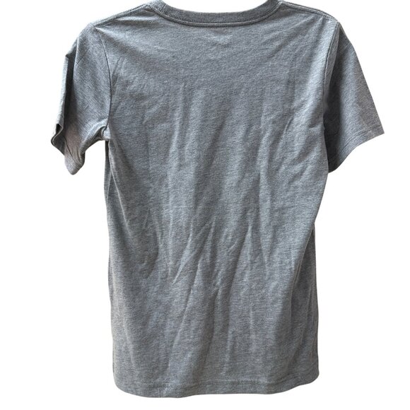 Nike Air Jordan Flight T-Shirt Youth L Gray Red Graphic Tee Crewneck - Picture 2 of 3